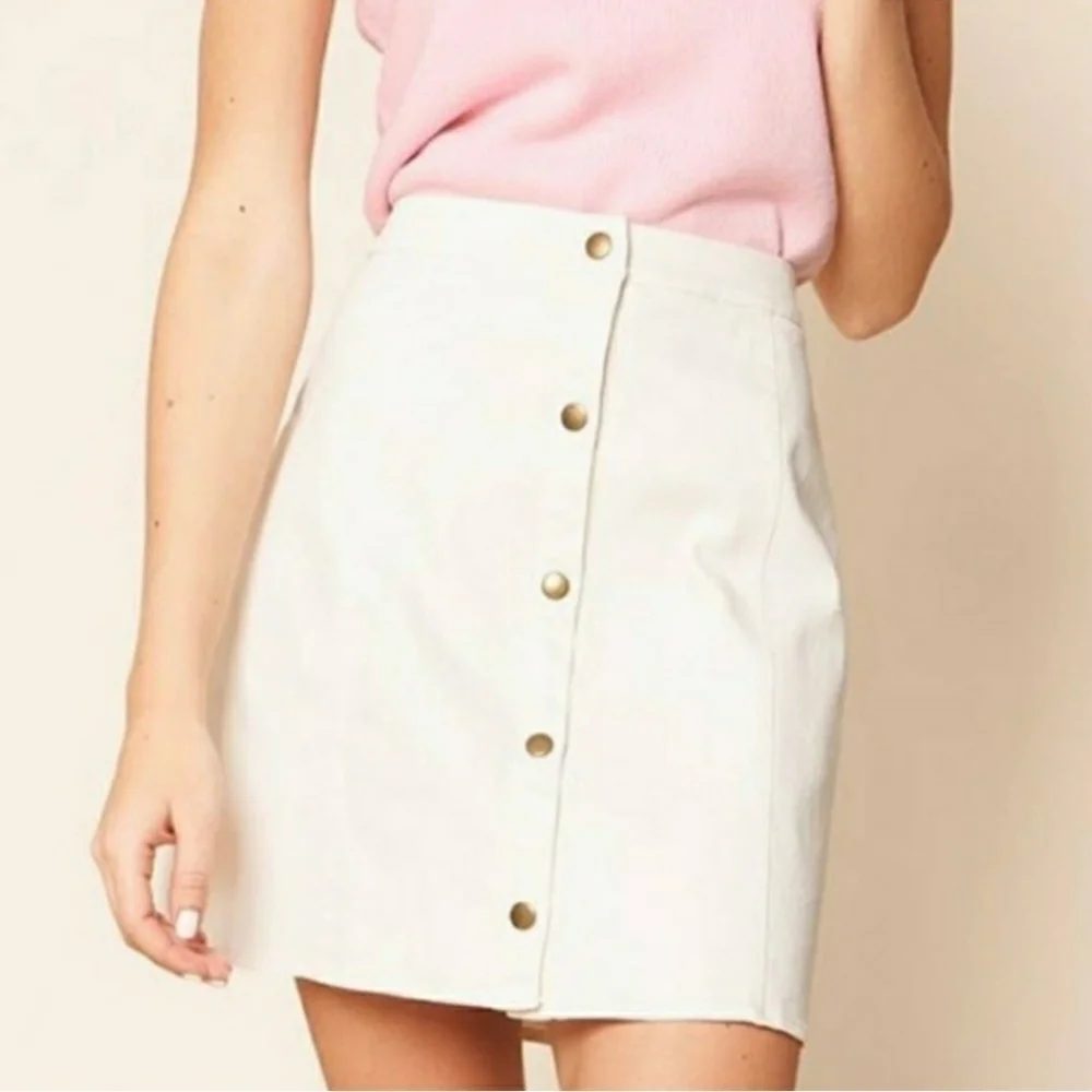 Harper Heritage Button Front Jean Skirt